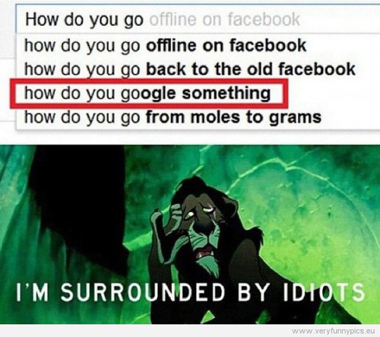 Funny Picture - How do you google something - I'm surrounded by idiots