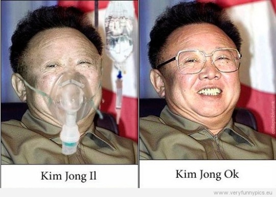 Funny Picture - Kim Jong il VS Kim Jong ok