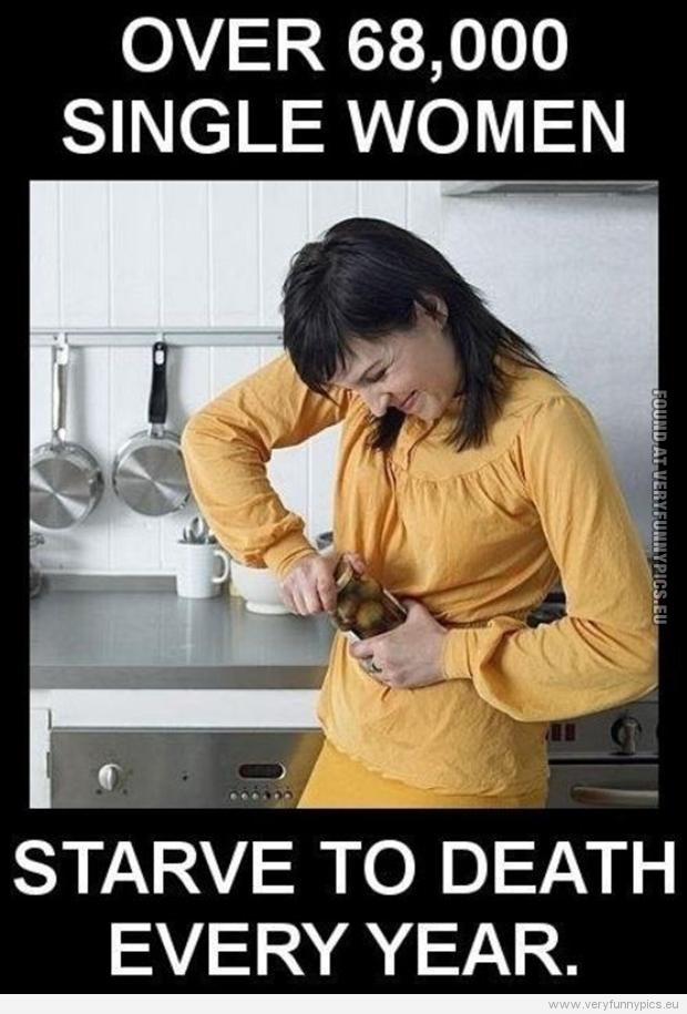 Funny Picture - Over 68.000 single women starve to death every year