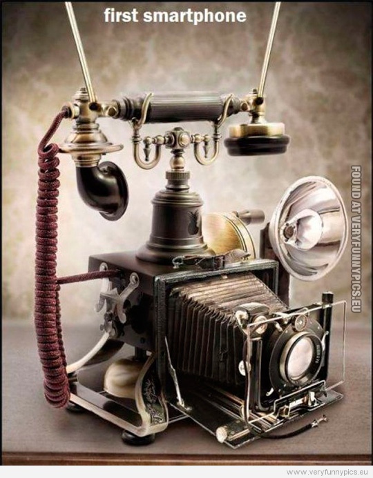 Funny Picture - The first smartphone
