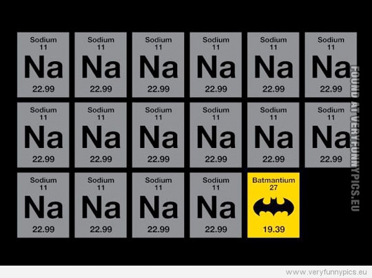 Funny Picture - The most powerfull element - Na na na Batmanium