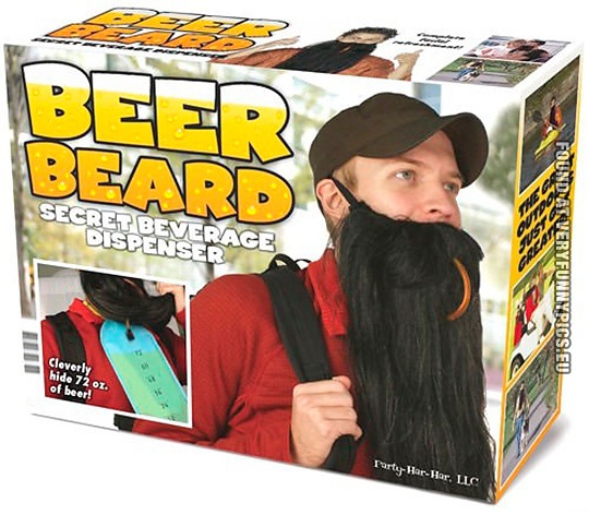 Funny Picture - Beer beard - Not so secret
