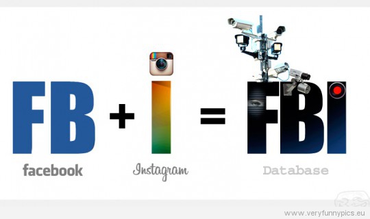 Funny Picture - FB (facebook) plus I (instagram) equals FBI
