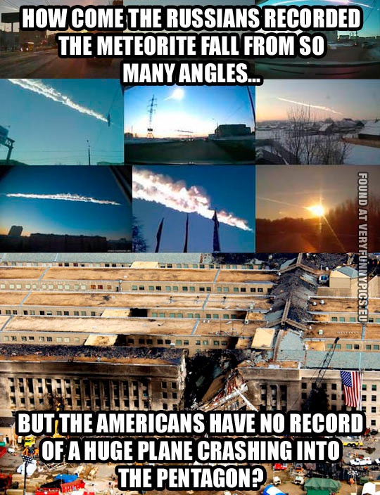 Funny Picture - No record of a huge plane crashing into pentagon