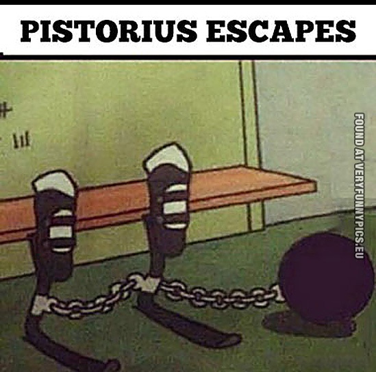 Funny Picture - Pistorius escapes