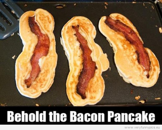 Funny Pictures - Bacon Pancake