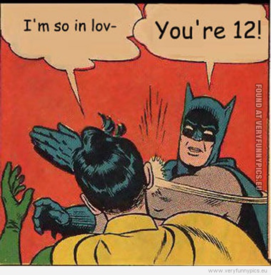 Funny Pictures - Batman and robin bitchslap - I'm so in lov- You're 12
