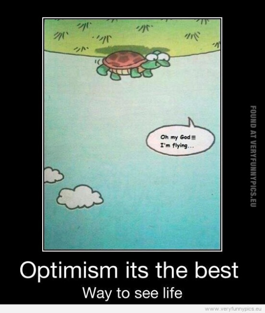 Funny Pictures - Optimism its the best way to see life