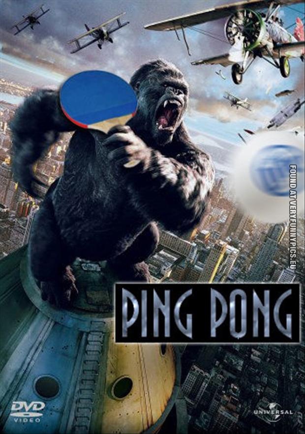 Funny Pictures - Ping Pong poster - King kong parody