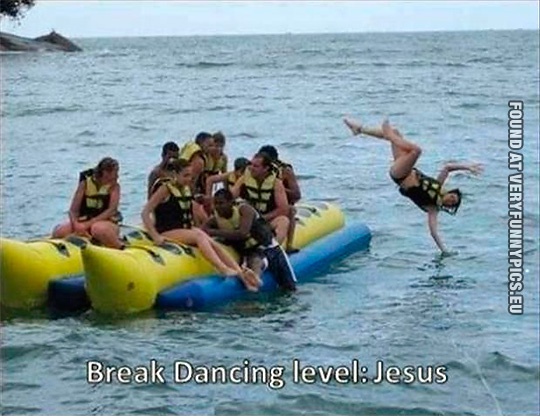 Funny Pictures - Break dancing level: Jesus