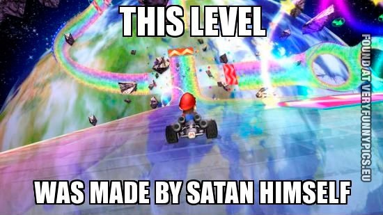 Funny Pictures - Mario Kart level: Satan