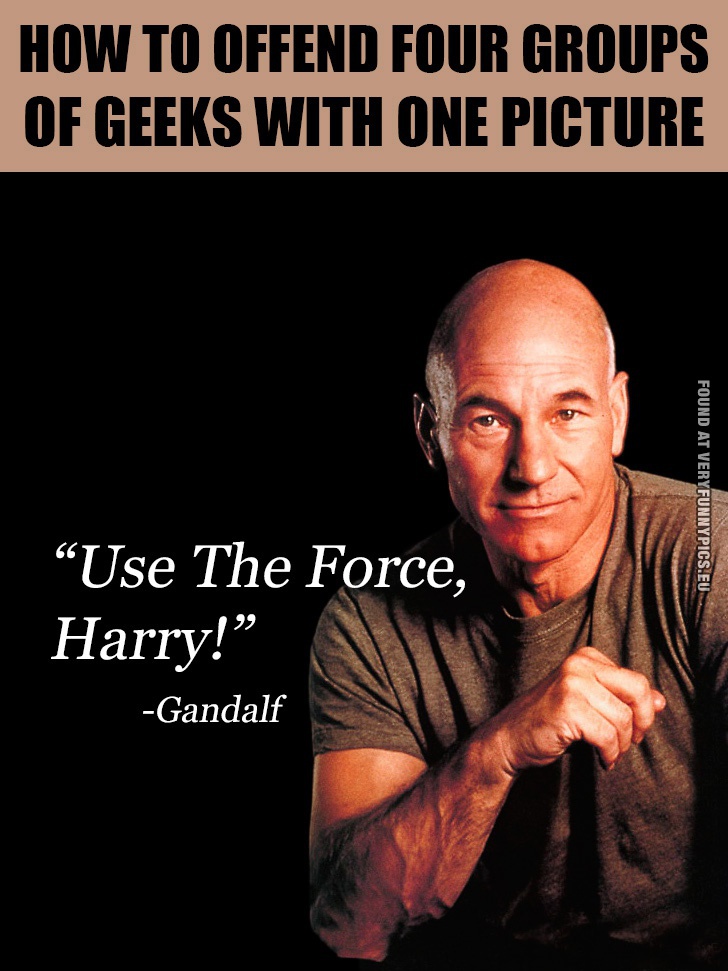 Funny Picture - How to offend four groups of geeks with one picture
