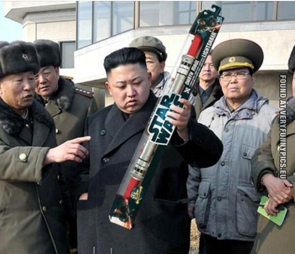 Funny Picture - Kim Jong Un playing with Star Wars toys