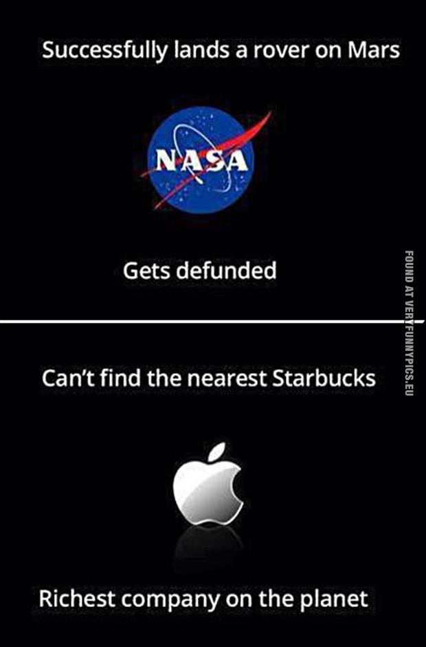 Funny Picture - Nasa VS Apple