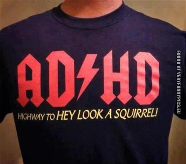 Funny Pictures - ADHD - Highway to HEY LOOK A SQUIRREL