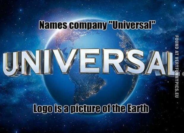 Funny Pictures - Names company Universal - Logo is a picture of the earth