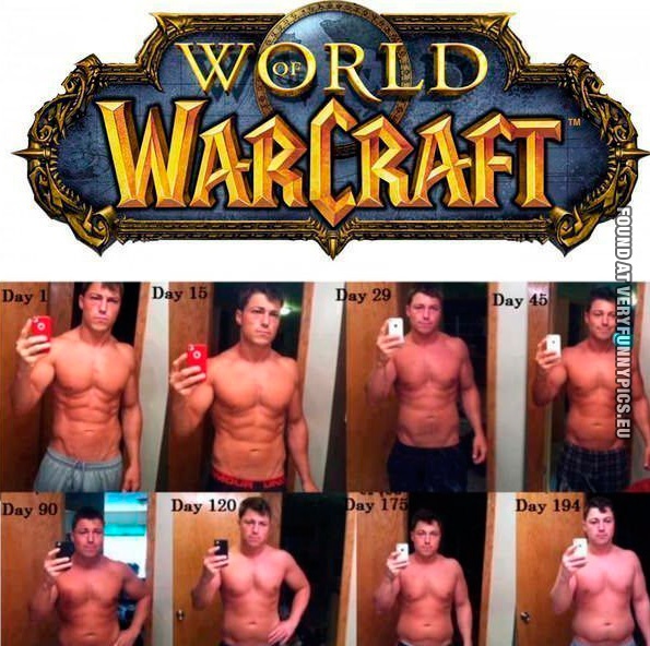 Funny Pictures - World of warcraft will make you fat