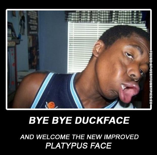 Funny Picture - Bye bye duckface