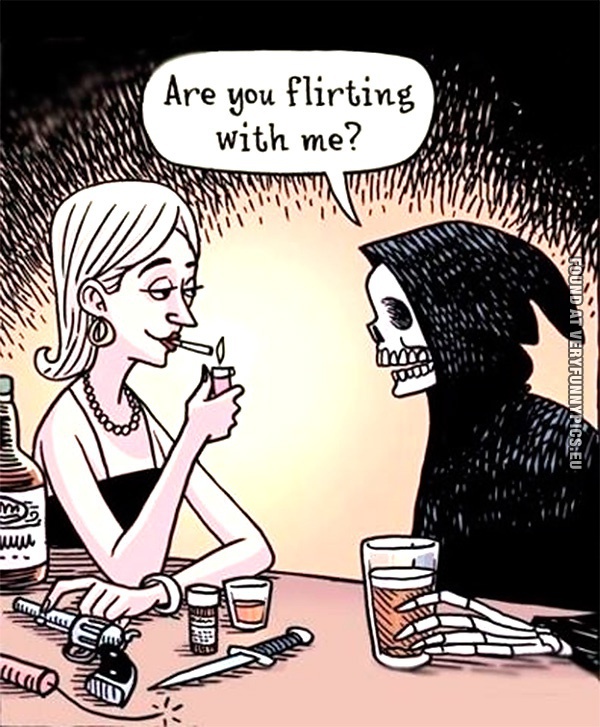 Funny Picture - Death at a bar - Are you flirting with me?