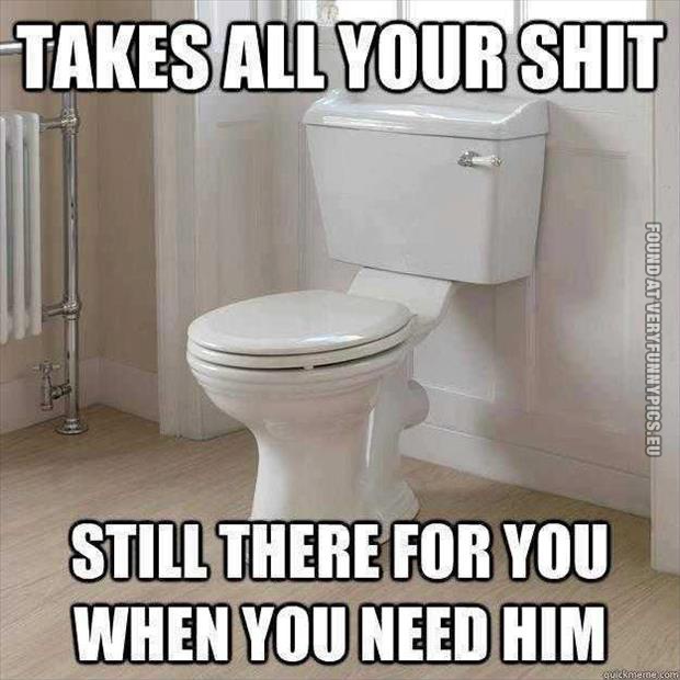 Funny Picture - Toilet - Takes all your shit - Still there for you when you need him