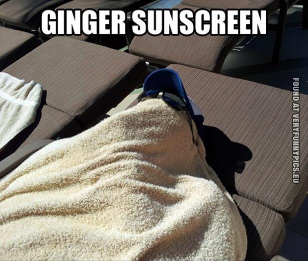Funny Pictures - Ginger sunscreen