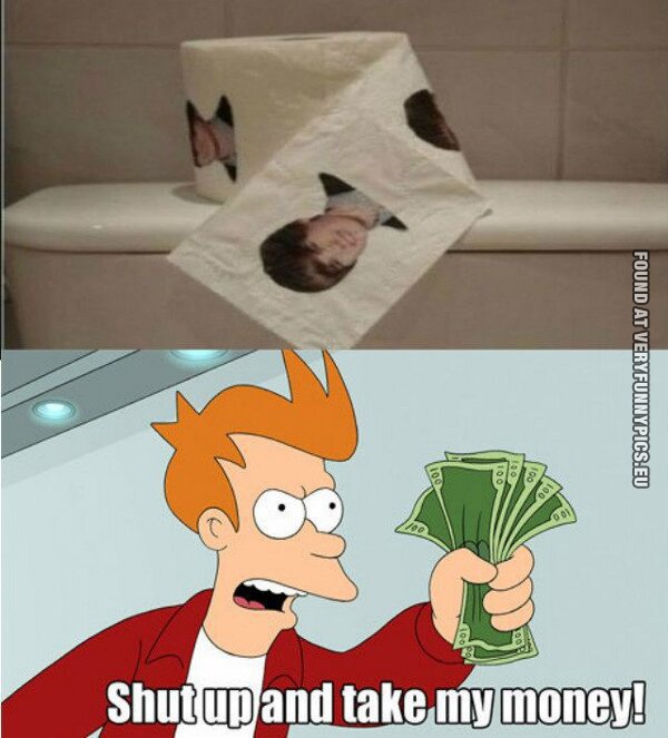 Funny Pictures - Justin Bieber toilet paper