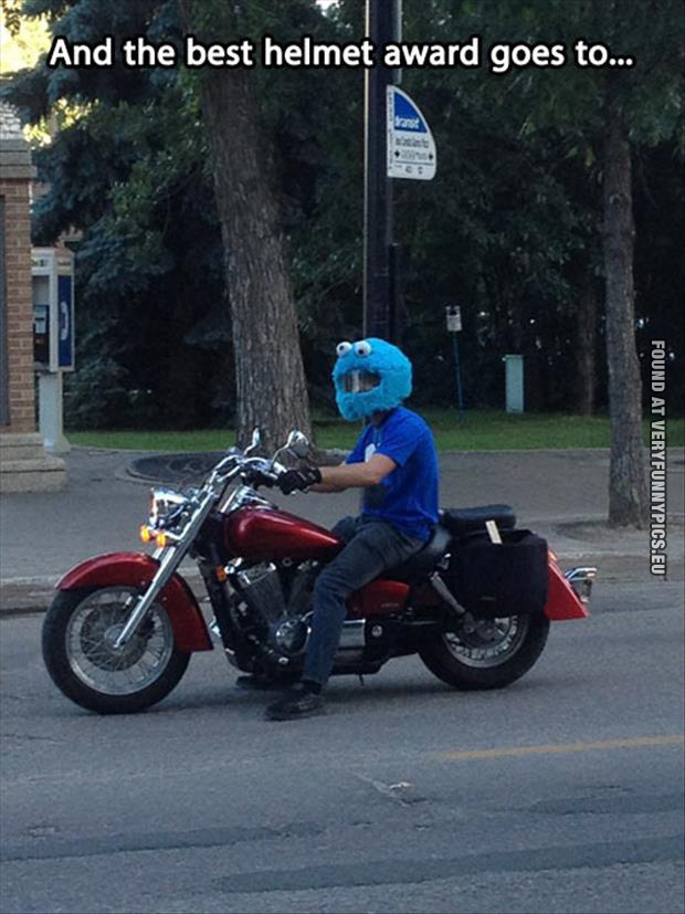 funny picture and the best helmet award goes to