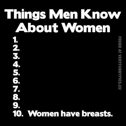 funny picture what men know about women