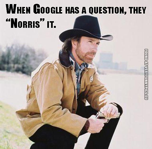 when google has a question chuck norris