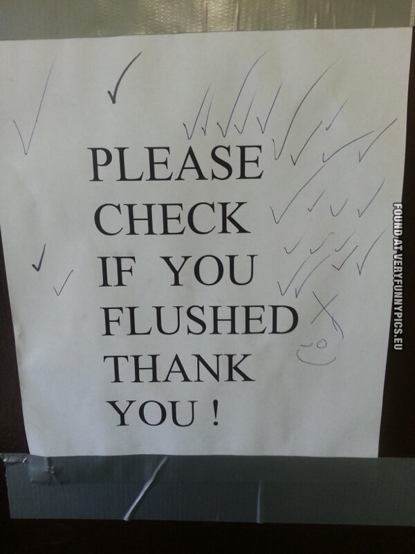 funny picture please check if you flushed