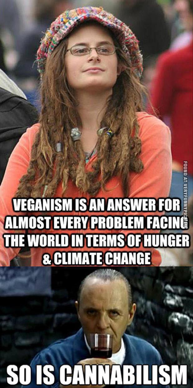 funny picture veganism is the answer
