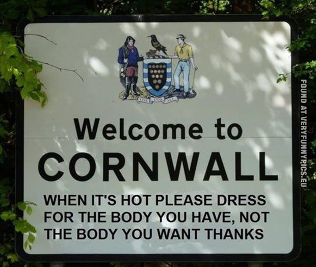 funny picture welcome to cornwall sign