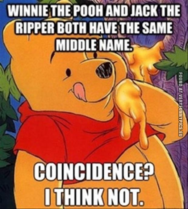 funny picture winnie the pooh and jach the ripper