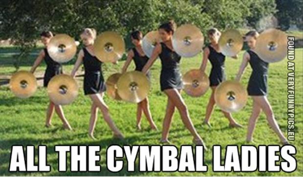 funny picture all the cymbal ladies