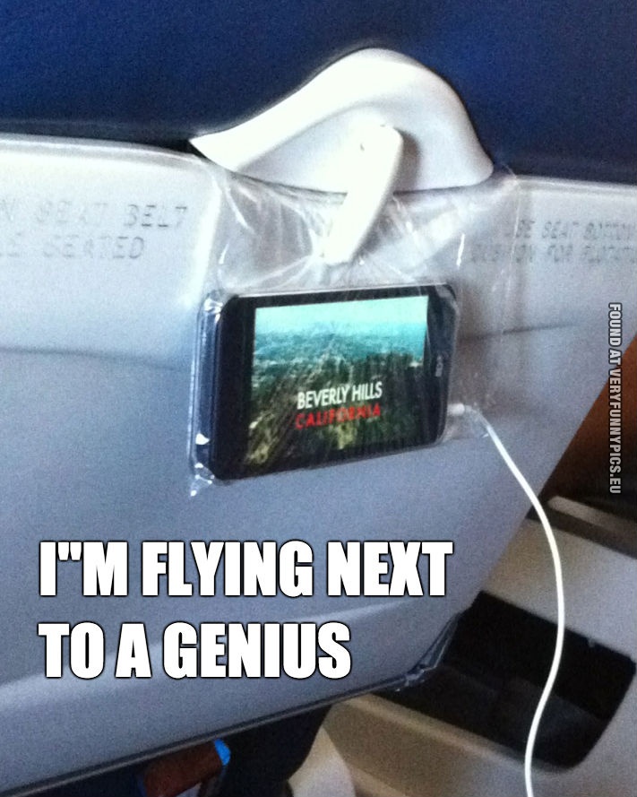 funny picture flying next to a genius