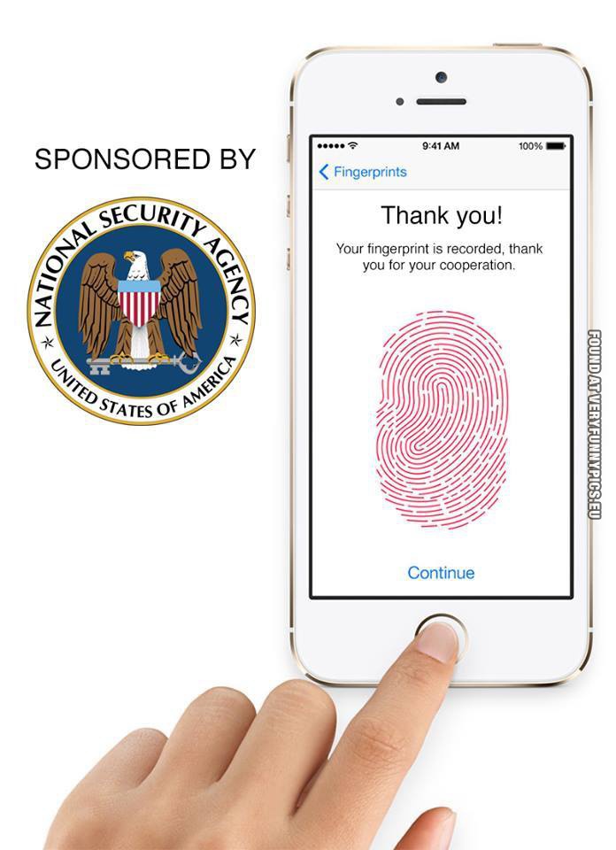 funny picture iphone 5s sponsored by nsa