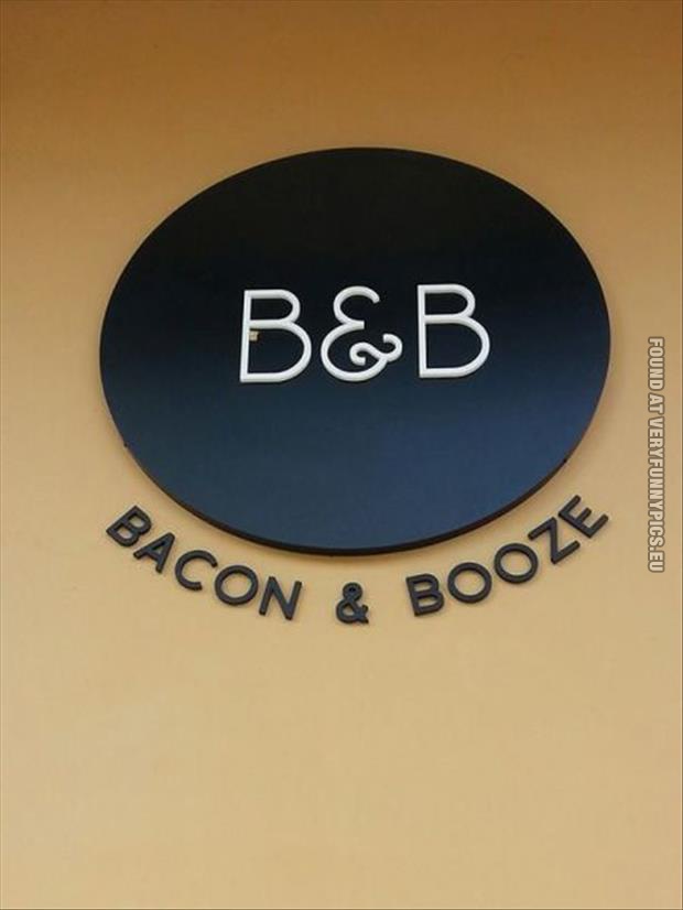 funny pics bacon and booze