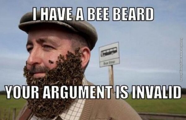 funny pics bee beard