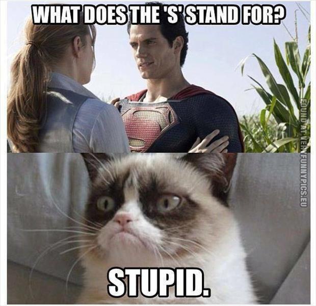 funny pics grumpy about superman