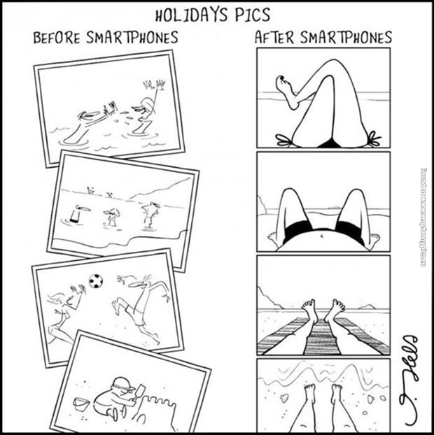 funny pics holiday pics before and after smartphones