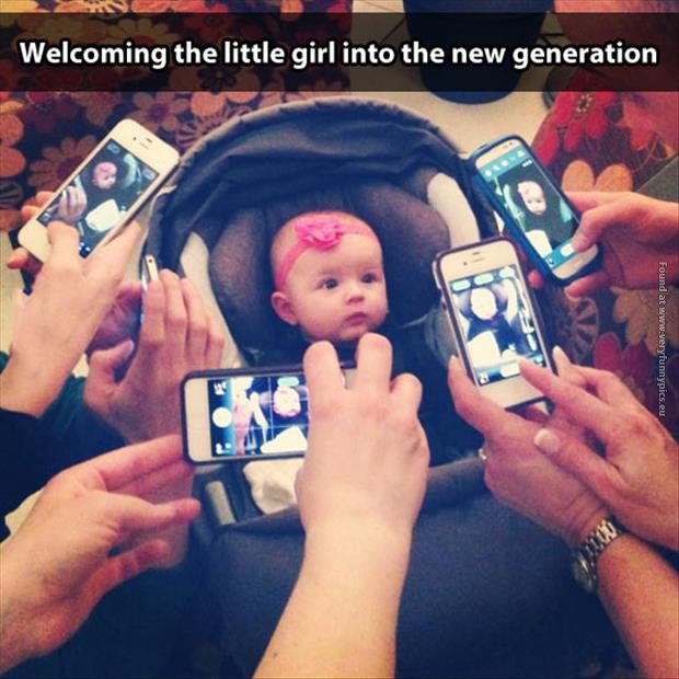 funny pics welcoming a baby to the new generation