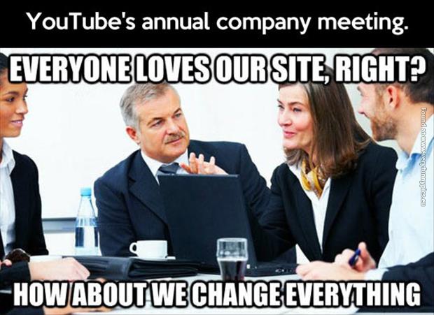 funny pics youtubes annual company meeting