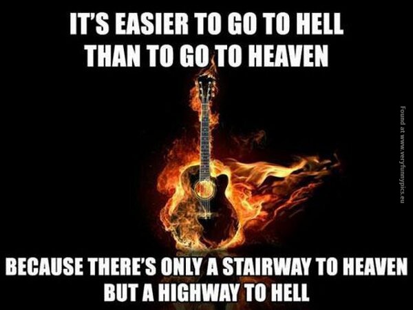 funny pics its easier to get to hell than heaven