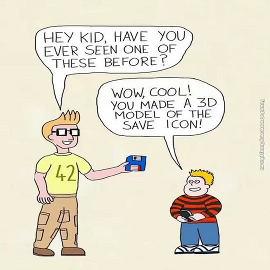 funny pics a 3d model of the save icon