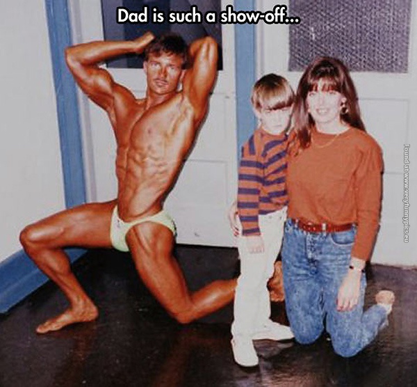 funny pics dad is such a show off