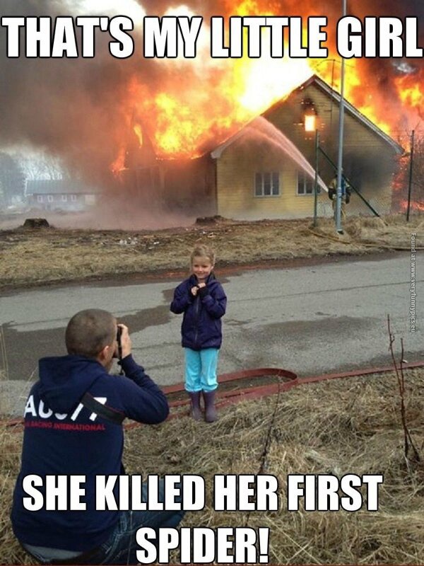 funny pics girl killed her first spider