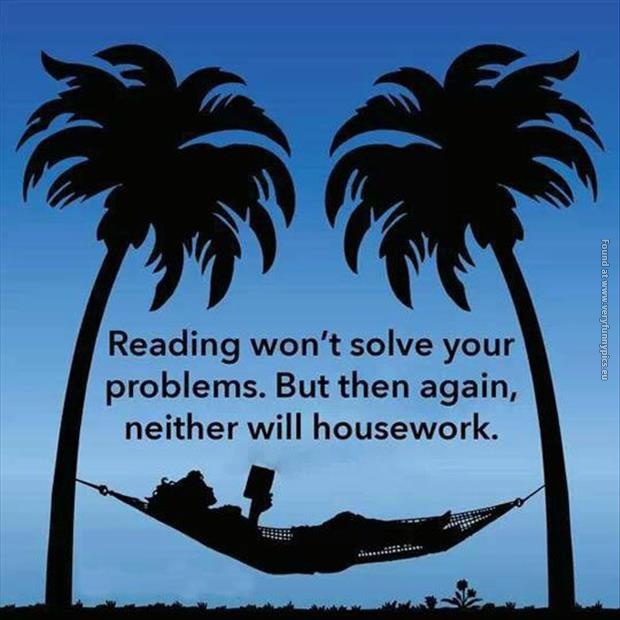 funny pics reading wont solve your problems