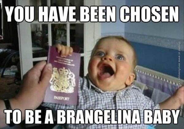 funny pics you have been chosen to be a brangelina baby