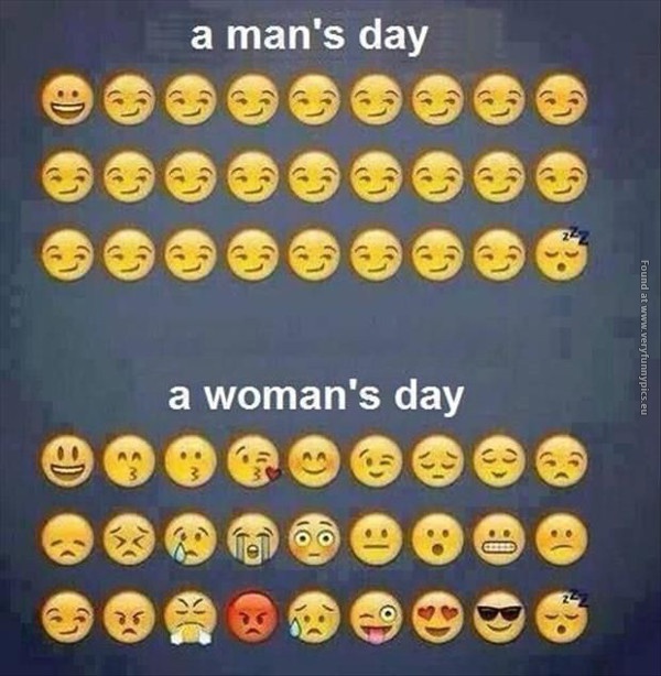 funny pictures a mans day vs a womans day