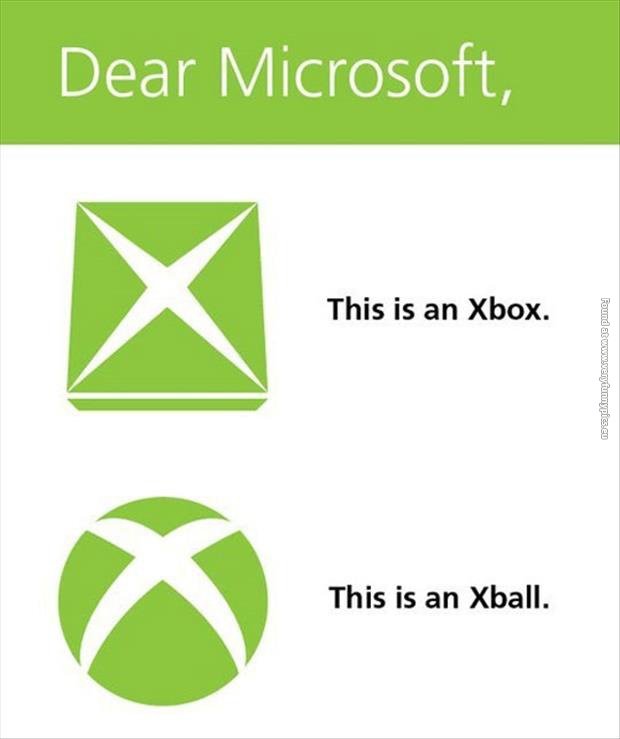 funny pictures dear microsoft this is an xbox this is an xball